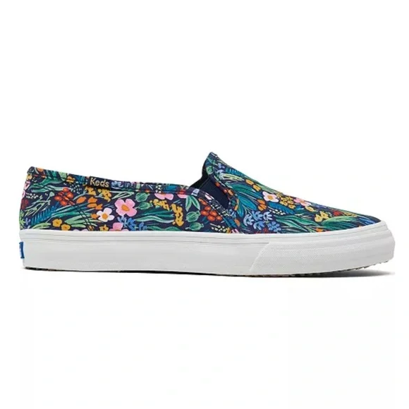 Keds x Rifle Paper Co. Womens Double Decker Garden Party Canvas Slip-On Sneakers - Picture 2 of 16